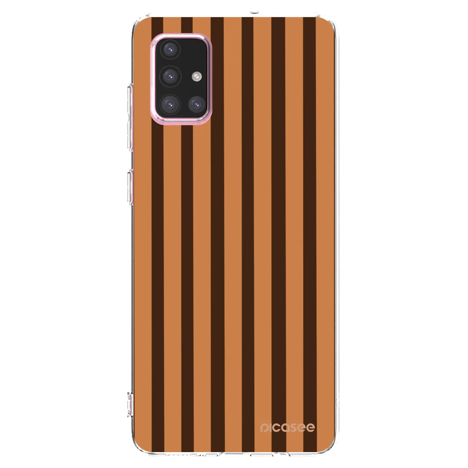 Picasee silikonowe przeźroczyste etui na Samsung Galaxy A71 A715F - Caramel lines