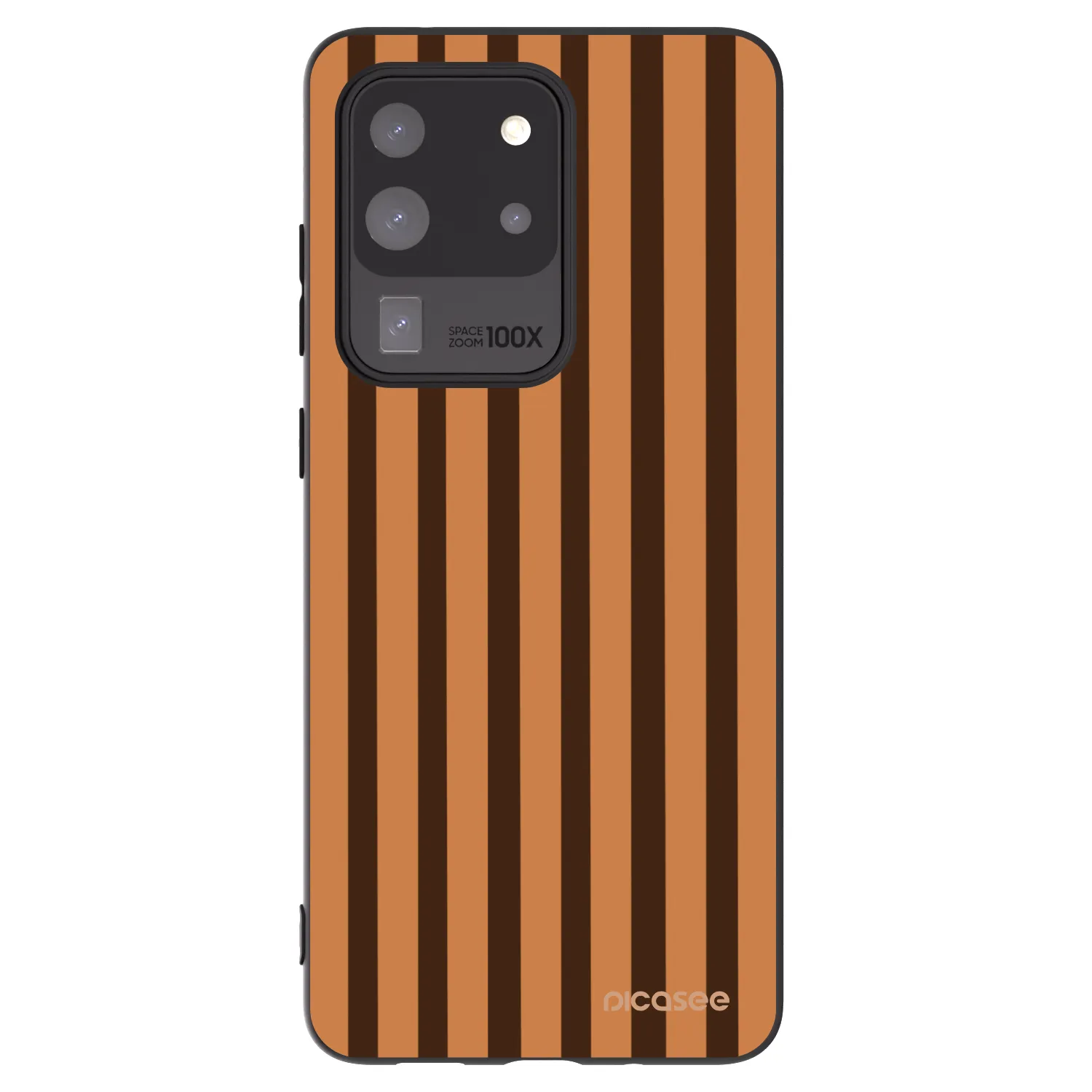 Picasee silikonowe czarne etui na Samsung Galaxy S20 Ultra 5G G988F - Caramel lines