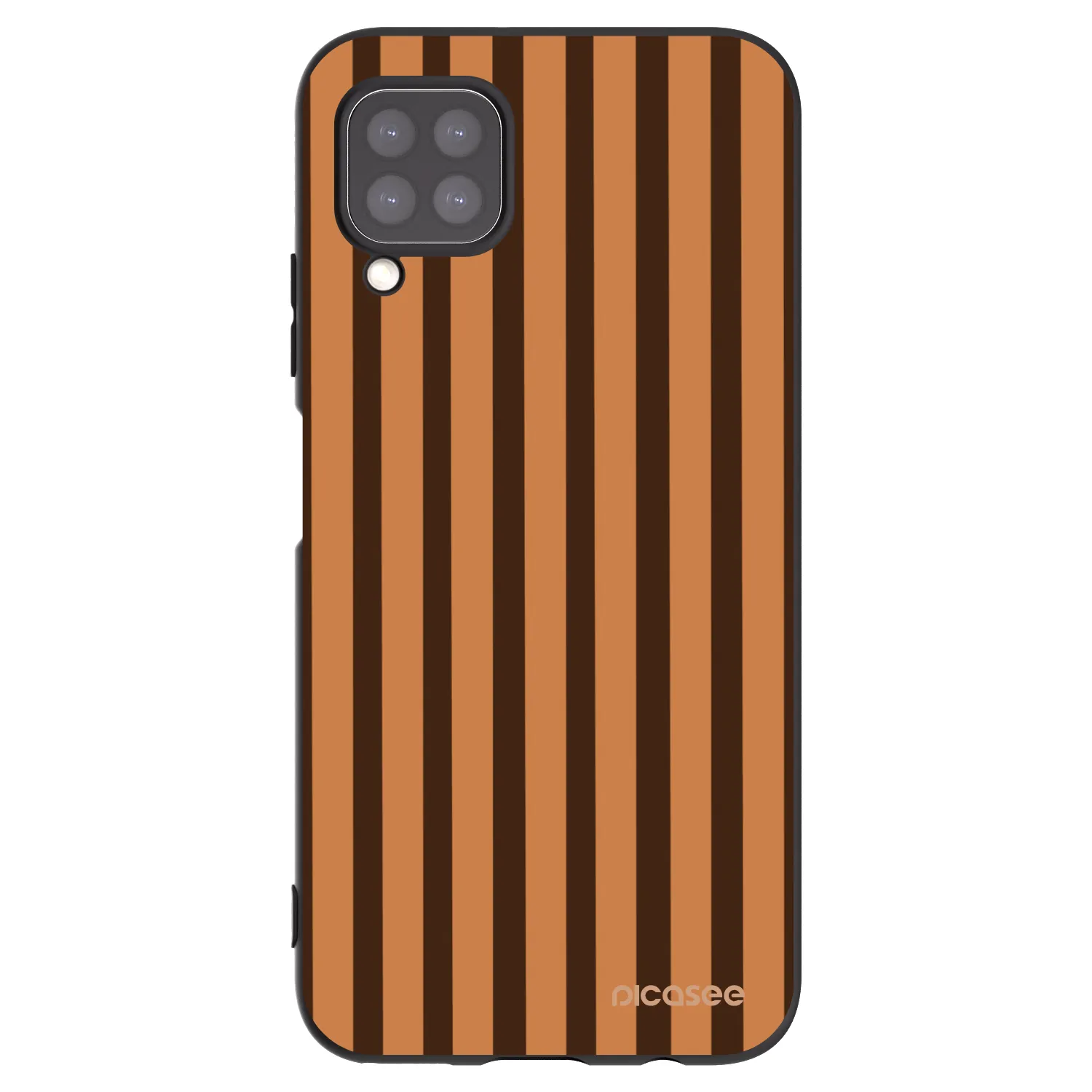 Picasee silikonowe czarne etui na Huawei P40 Lite - Caramel lines