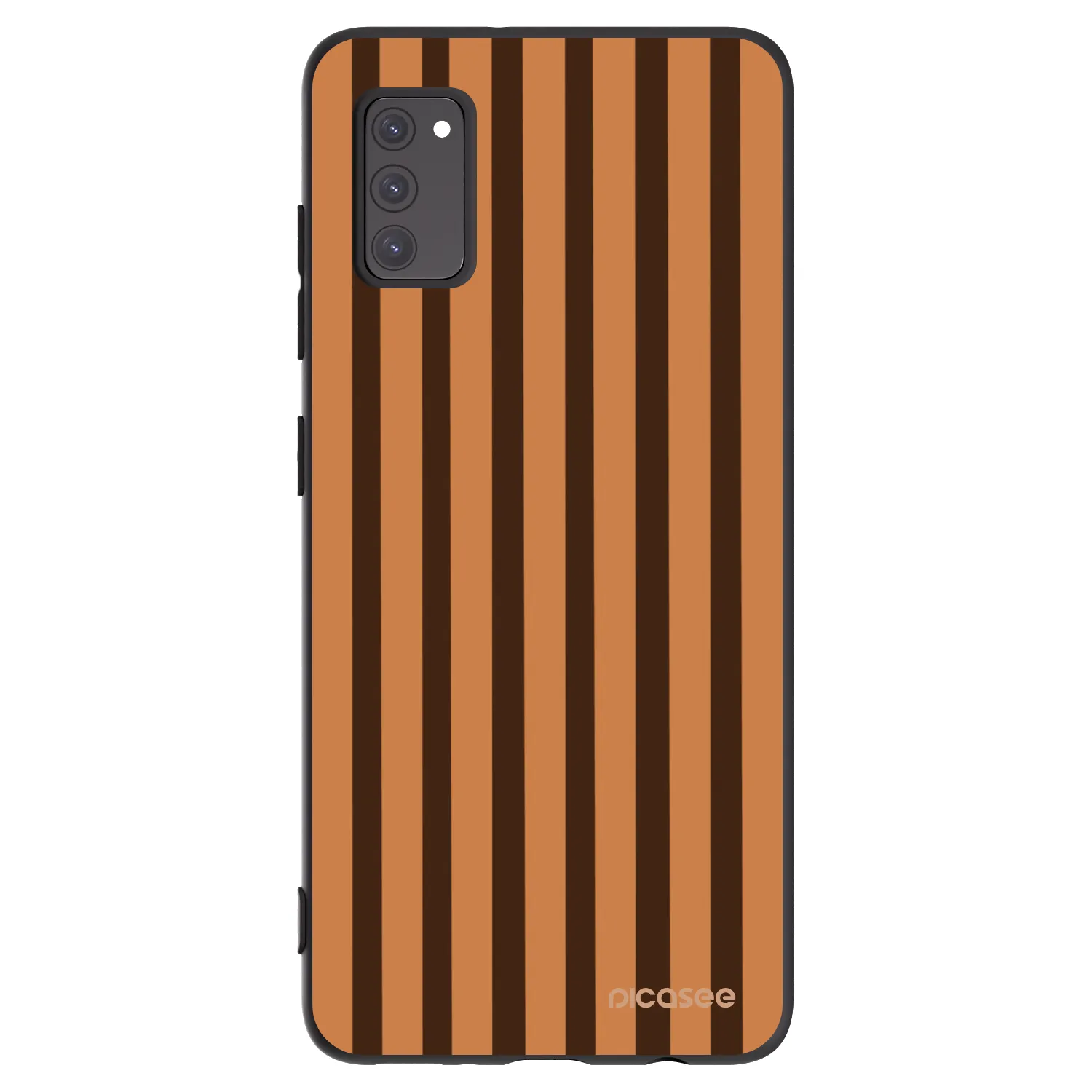 Picasee silikonowe czarne etui na Samsung Galaxy A41 A415F - Caramel lines