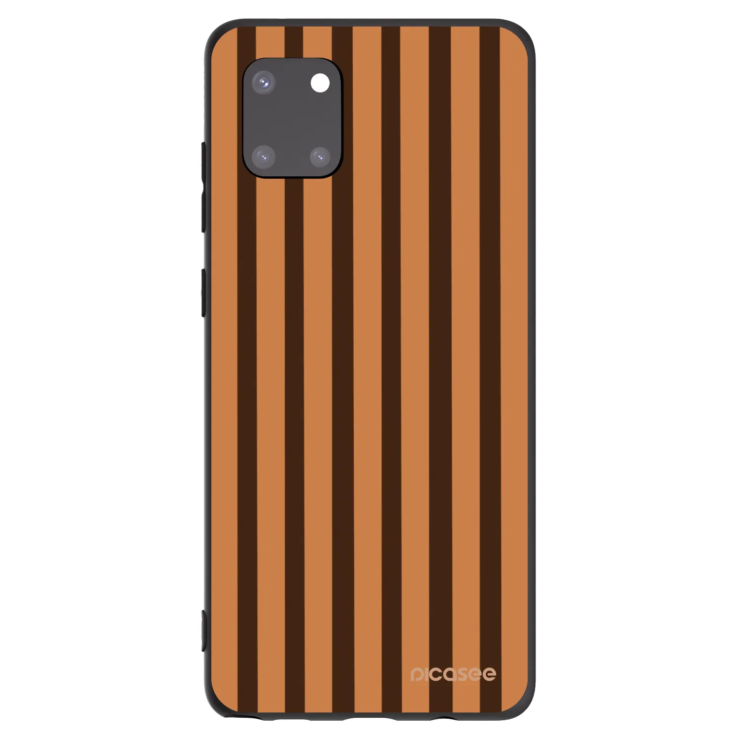 Picasee silikonowe czarne etui na Samsung Galaxy Note 10 Lite N770F - Caramel lines