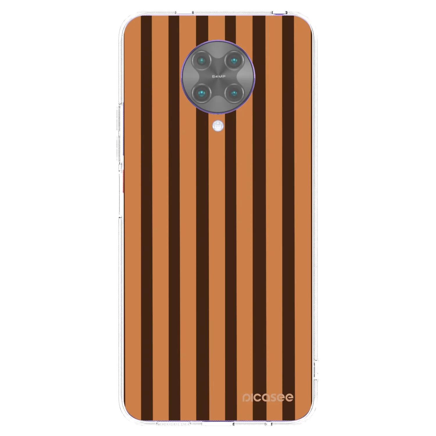Picasee silikonowe przeźroczyste etui na Xiaomi Poco F2 Pro - Caramel lines