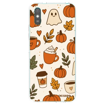 Picasee silikonowe przeźroczyste etui na Xiaomi Redmi 9A - Fall vibes