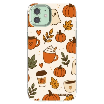 Picasee silikonowe przeźroczyste etui na Apple iPhone 12 Pro - Fall vibes