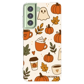 Picasee silikonowe przeźroczyste etui na Samsung Galaxy S21 FE 5G - Fall vibes