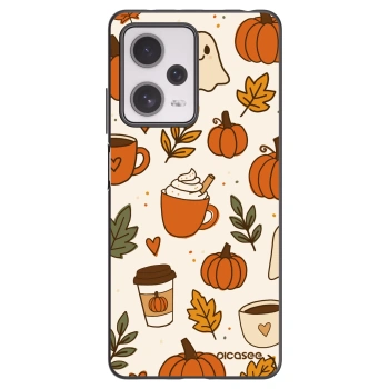 Picasee silikonowe czarne etui na Xiaomi Redmi Note 12 Pro+ 5G - Fall vibes