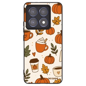 Picasee silikonowe czarne etui na Xiaomi 14T Pro - Fall vibes