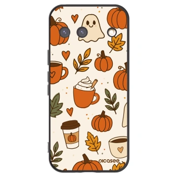 Picasee silikonowe czarne etui na Google Pixel 9 - Fall vibes