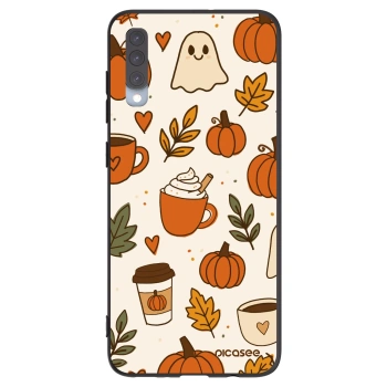 Picasee silikonowe czarne etui na Samsung Galaxy A70 A705F - Fall vibes