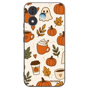 Picasee silikonowe czarne etui na Xiaomi Redmi Note 17 5G - Fall vibes
