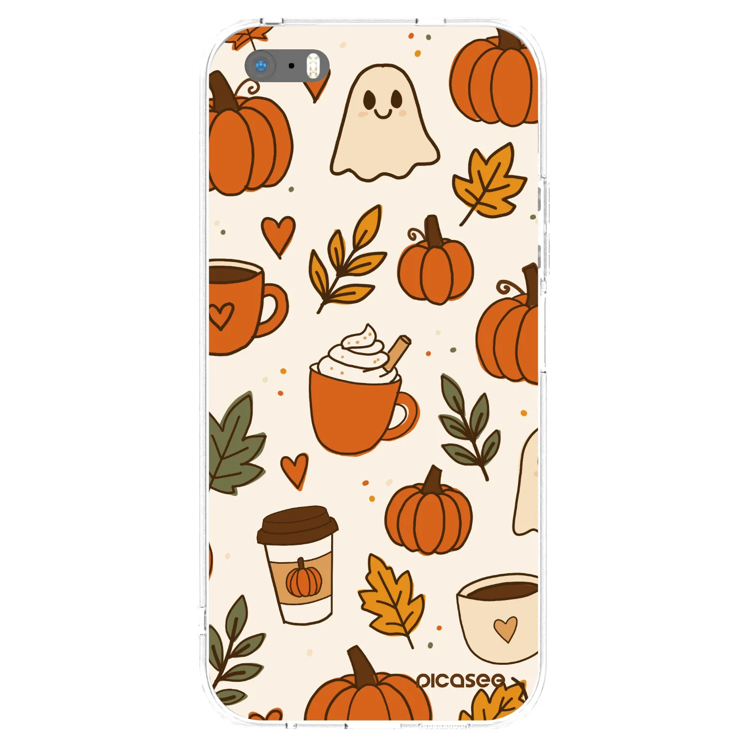 Picasee silikonowe przeźroczyste etui na Apple iPhone 5/5S/SE - Fall vibes