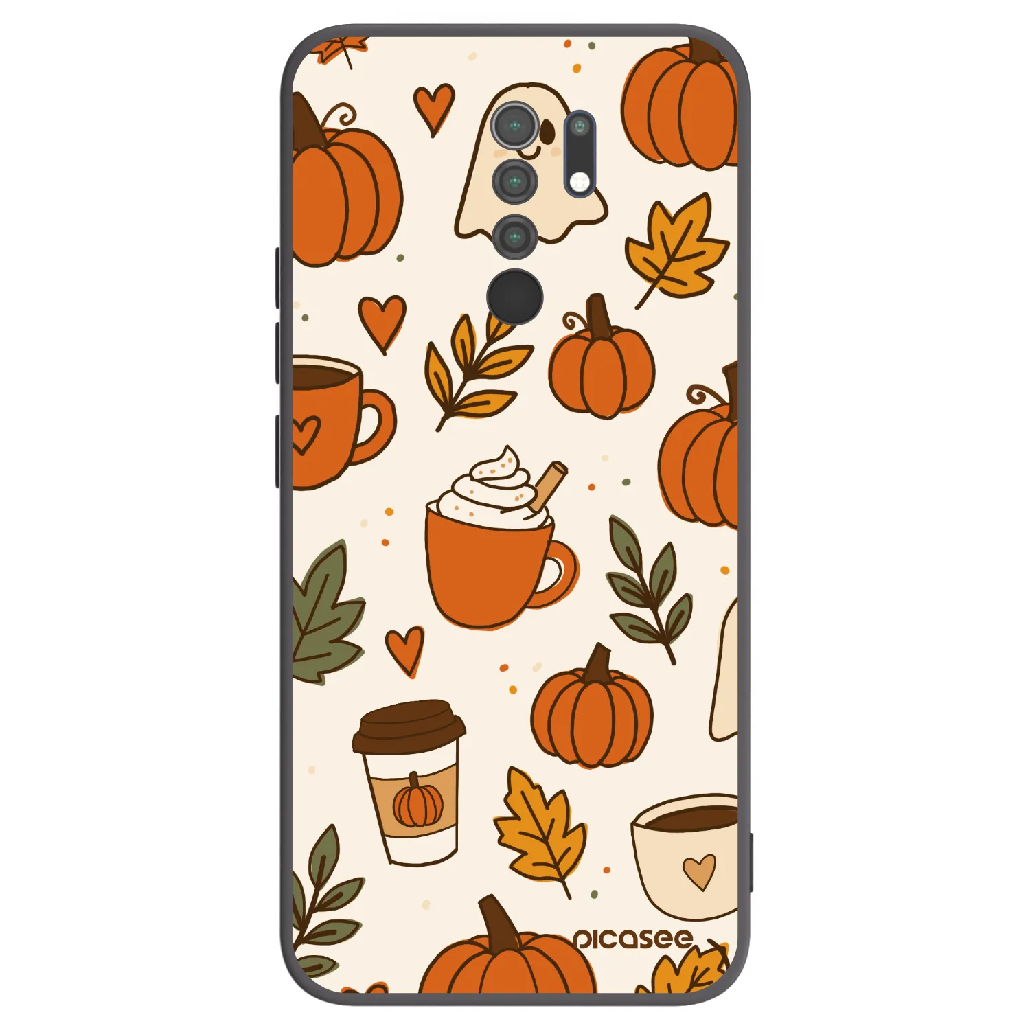 Picasee silikonowe czarne etui na Xiaomi Redmi 9 - Fall vibes