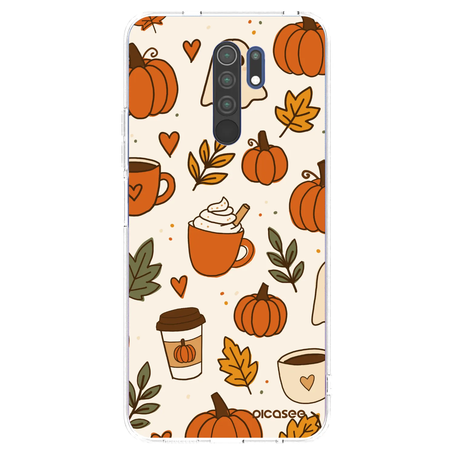 Picasee silikonowe przeźroczyste etui na Xiaomi Redmi 9 - Fall vibes