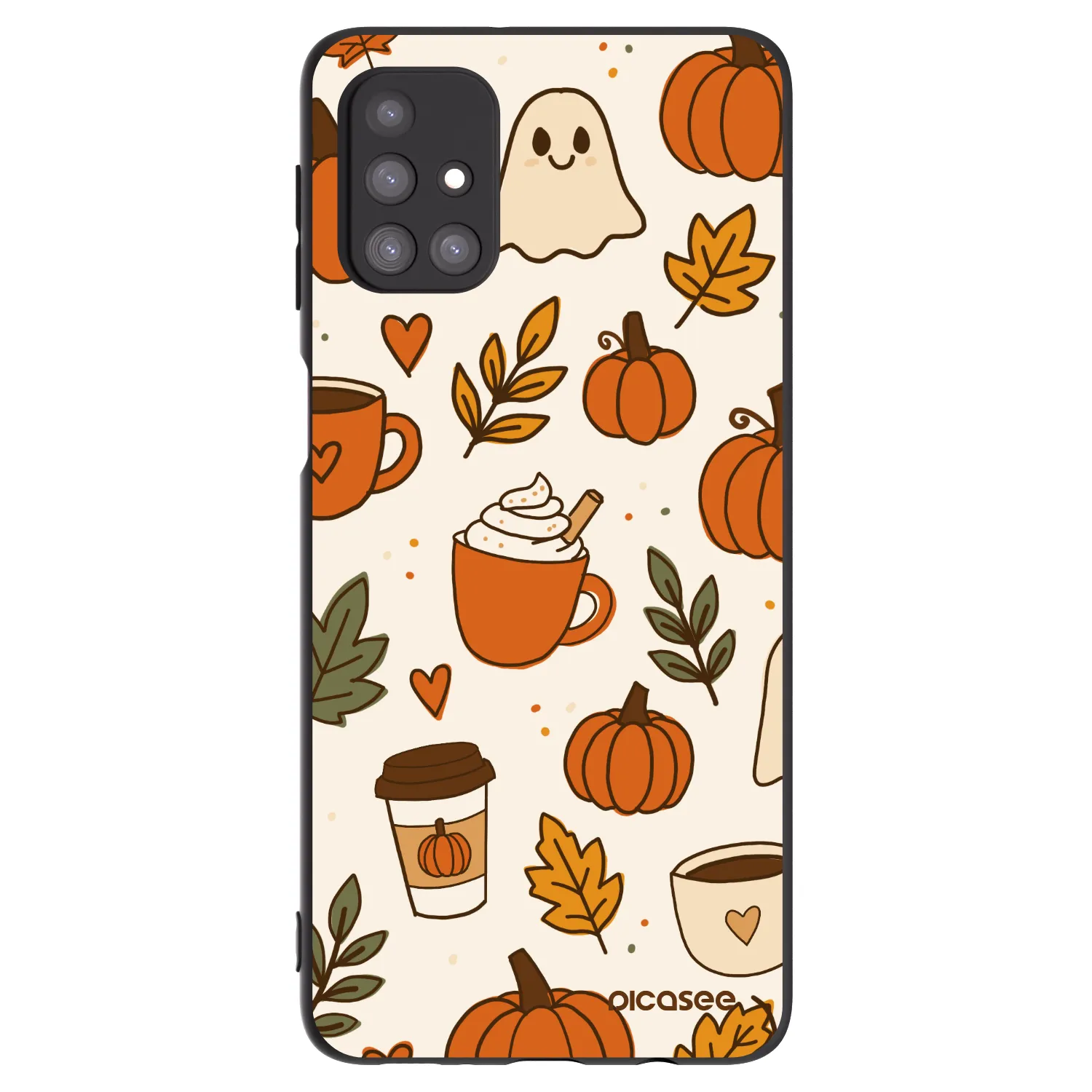 Picasee silikonowe czarne etui na Samsung Galaxy M31s - Fall vibes