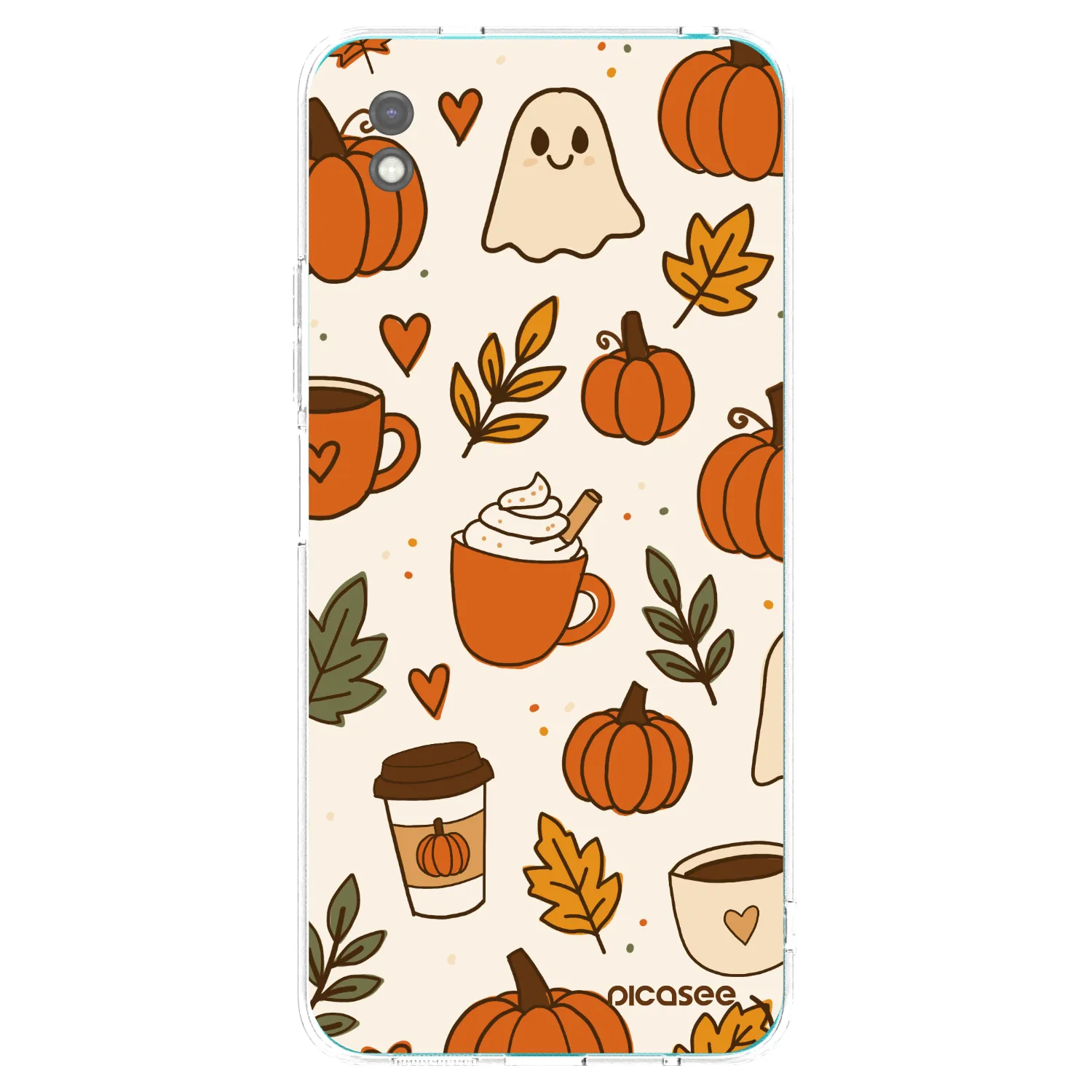 Picasee silikonowe czarne etui na Xiaomi Redmi 9A - Fall vibes