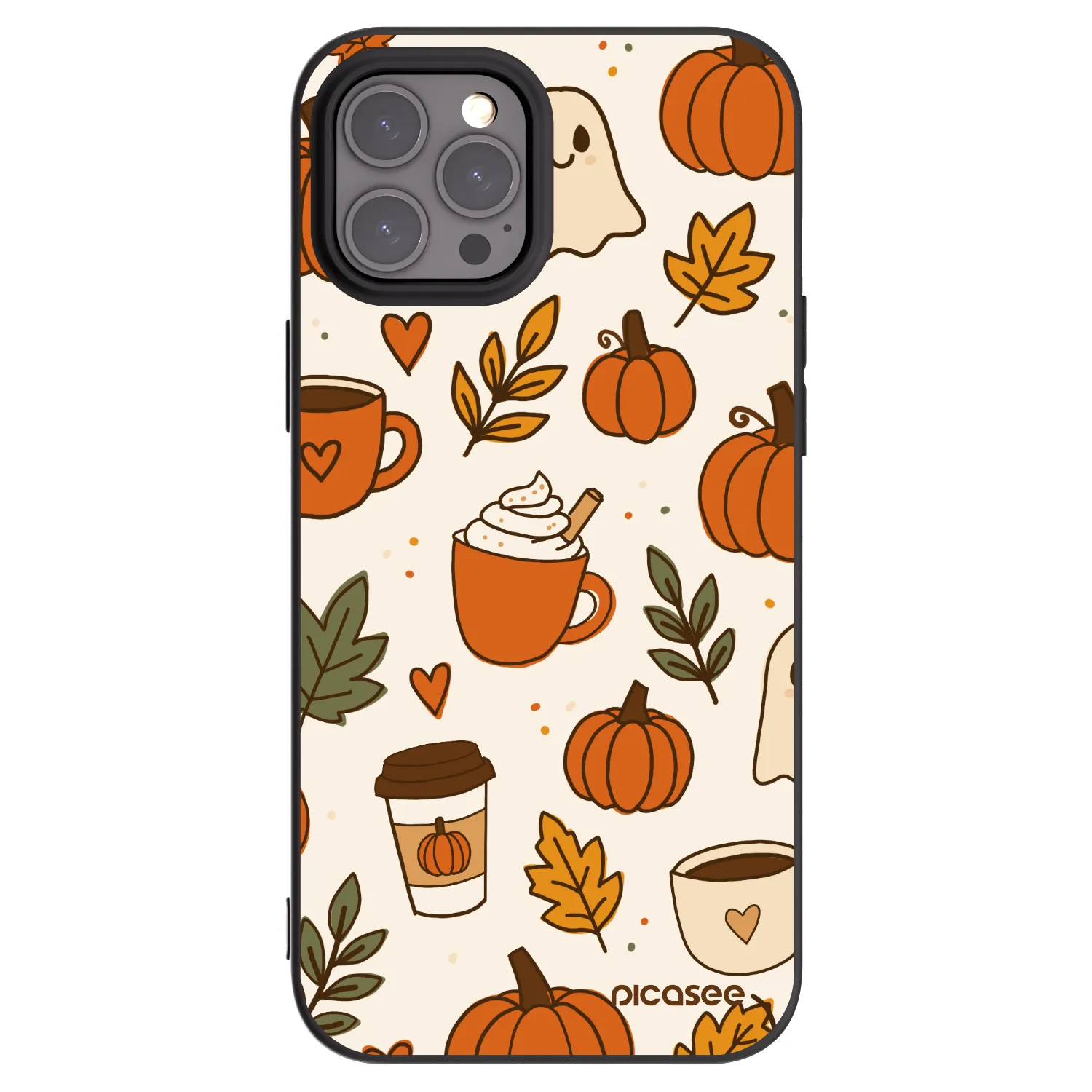 Picasee silikonowe czarne etui na Apple iPhone 12 Pro Max - Fall vibes