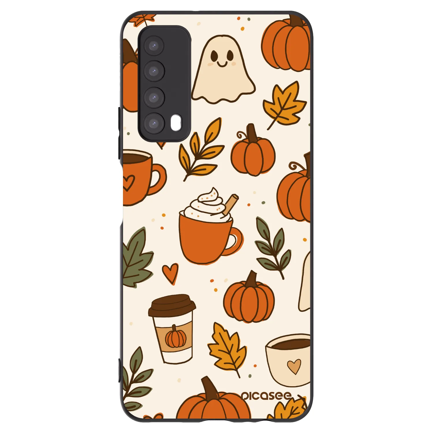 Picasee silikonowe czarne etui na Huawei P Smart 2021 - Fall vibes