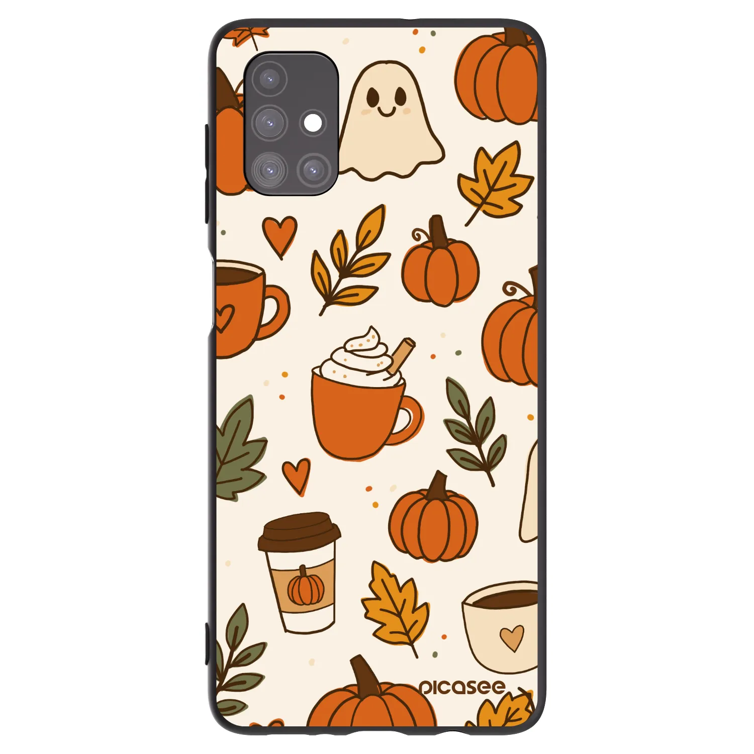 Picasee silikonowe czarne etui na Samsung Galaxy M51 M515F - Fall vibes