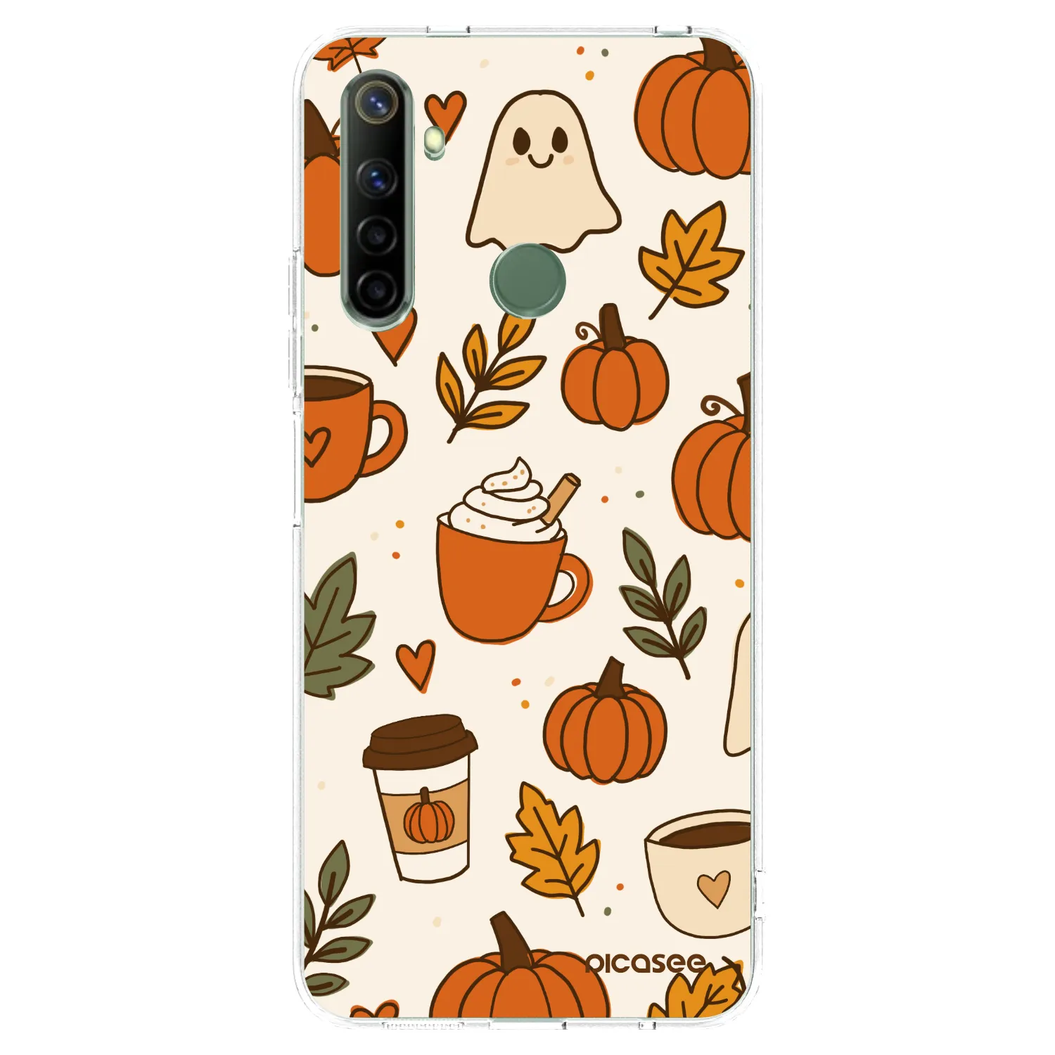 Picasee silikonowe przeźroczyste etui na Realme 6i - Fall vibes