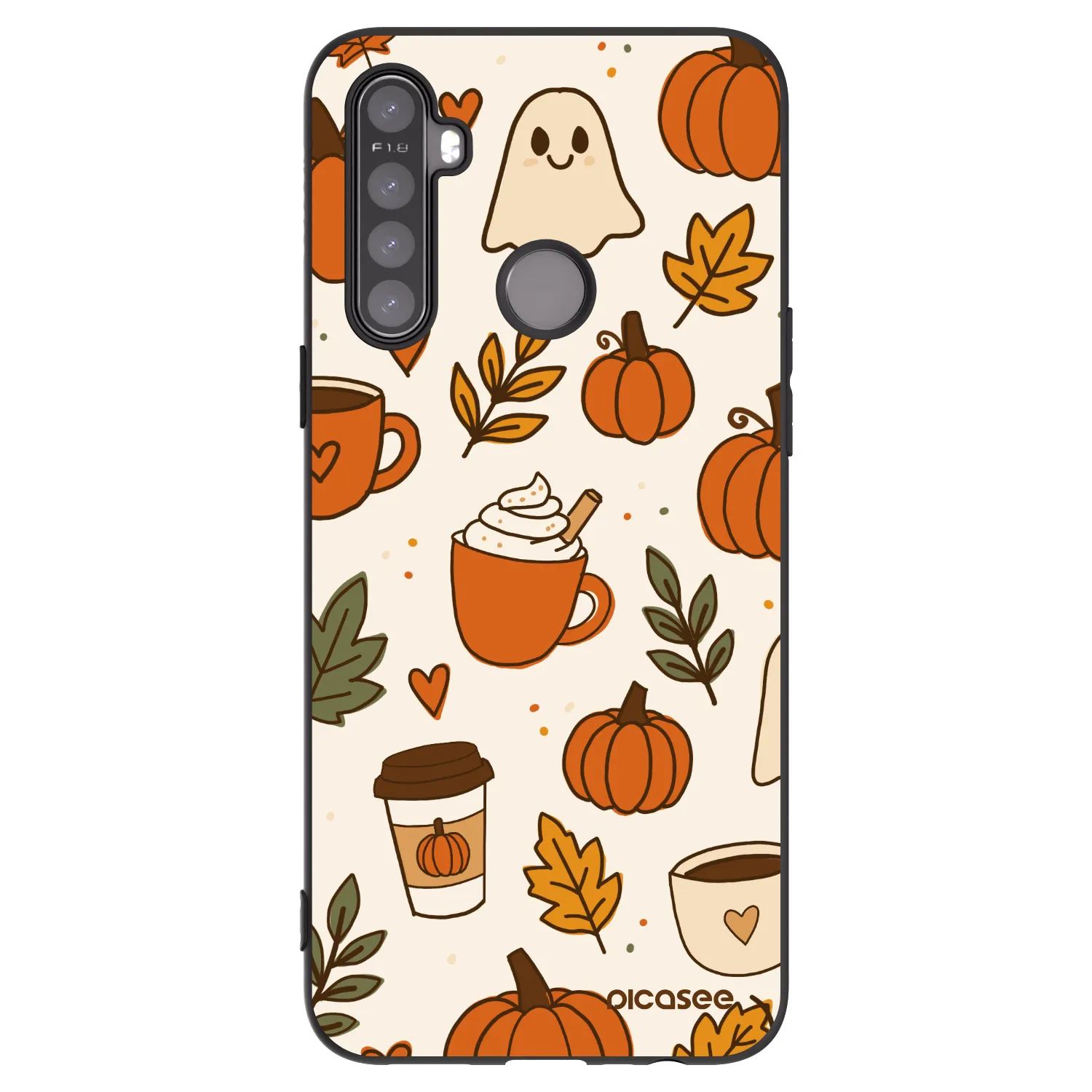 Picasee silikonowe czarne etui na Realme 6i - Fall vibes