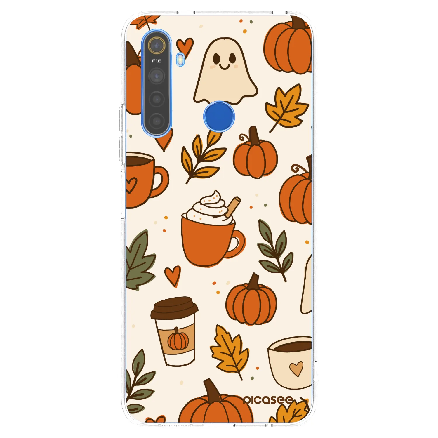 Picasee silikonowe przeźroczyste etui na Realme 5 - Fall vibes