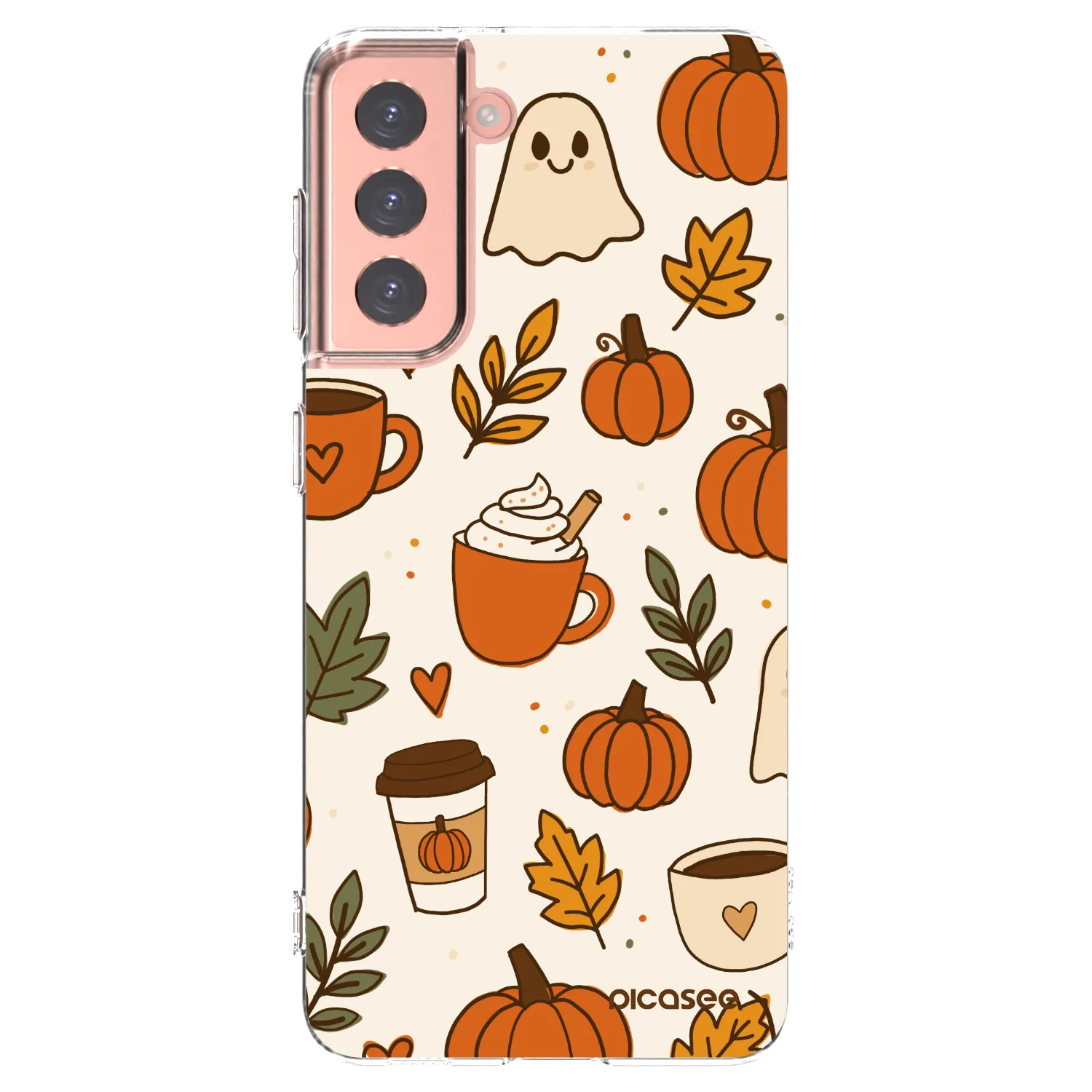 Picasee silikonowe przeźroczyste etui na Samsung Galaxy S21 5G G991B - Fall vibes