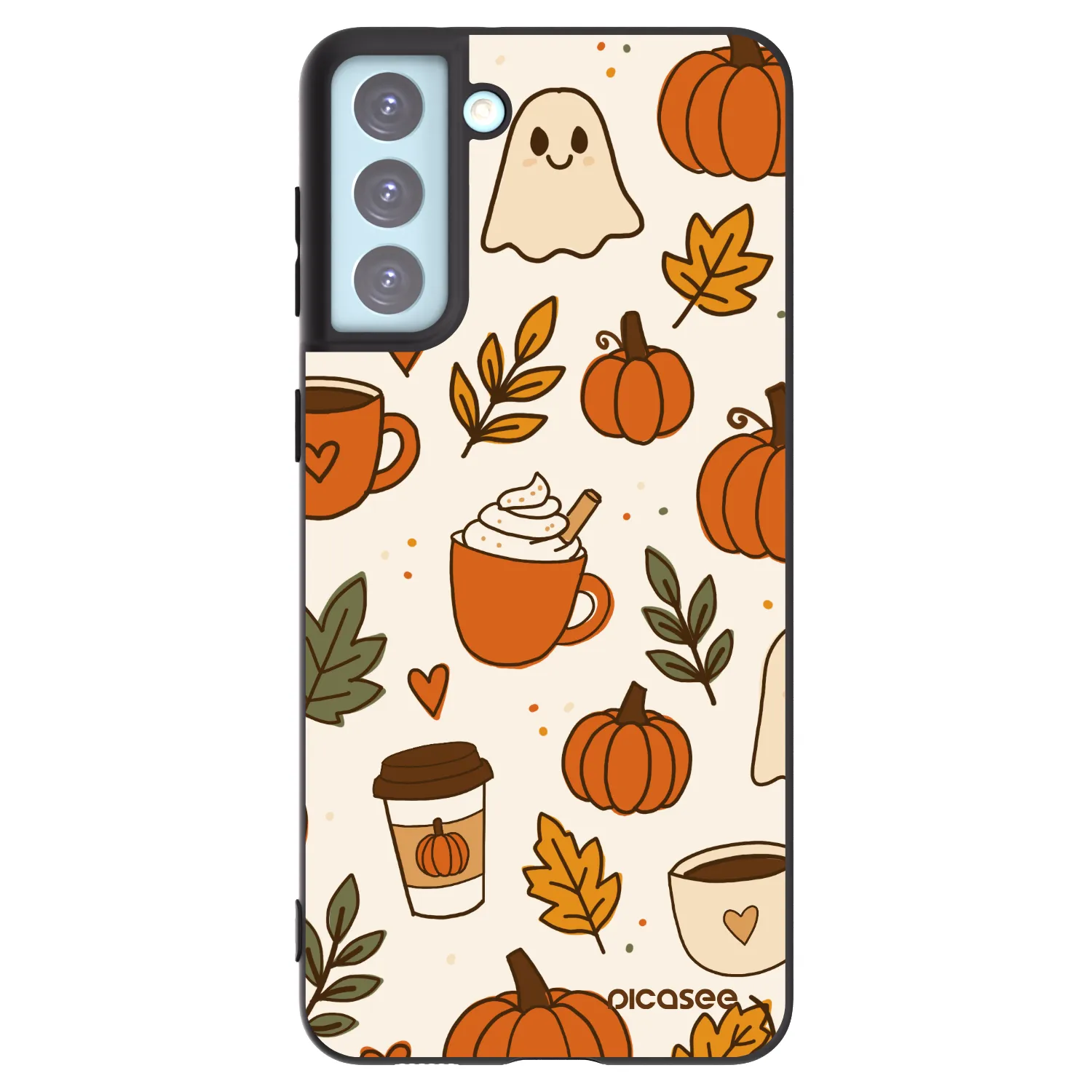 Picasee silikonowe czarne etui na Samsung Galaxy S21+ 5G G996F - Fall vibes