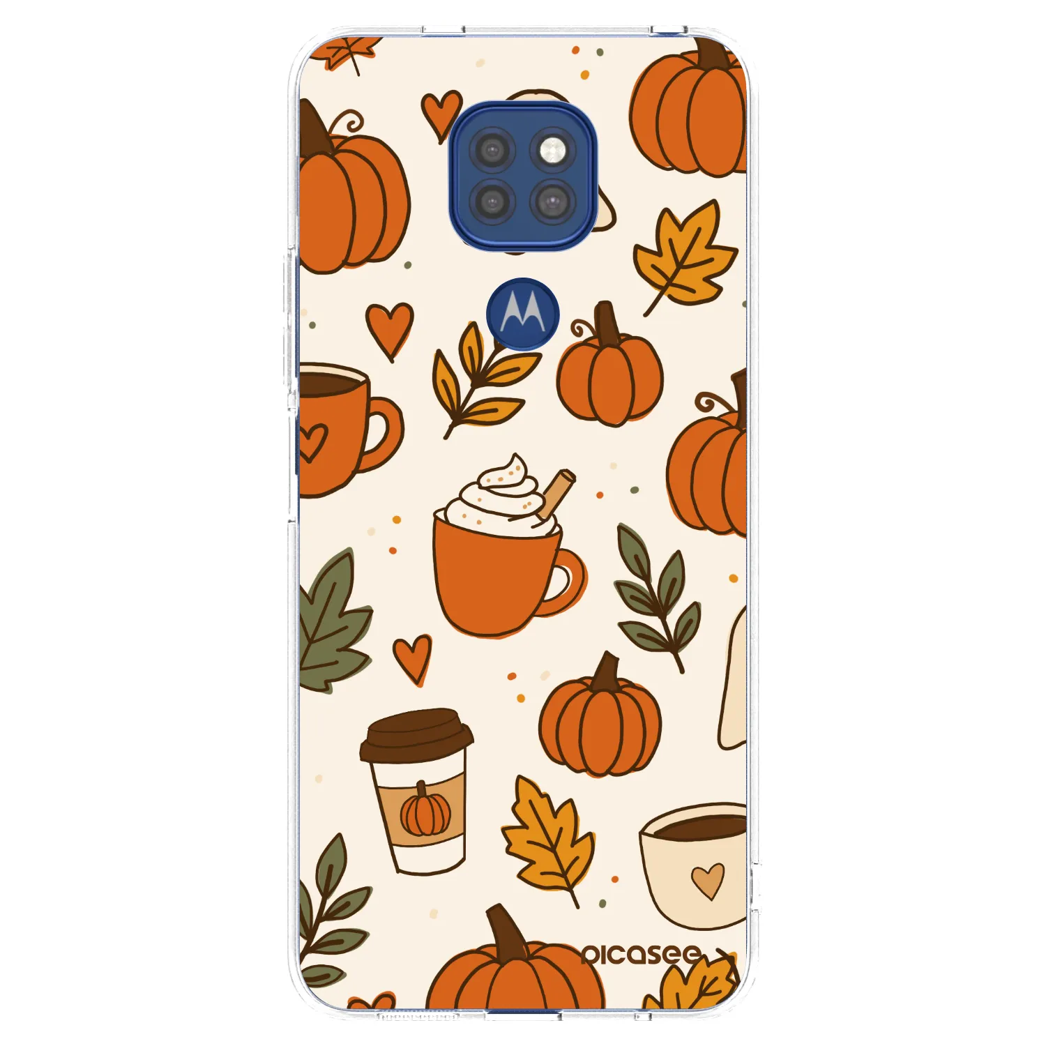 Picasee silikonowe przeźroczyste etui na Motorola Moto G9 Play - Fall vibes