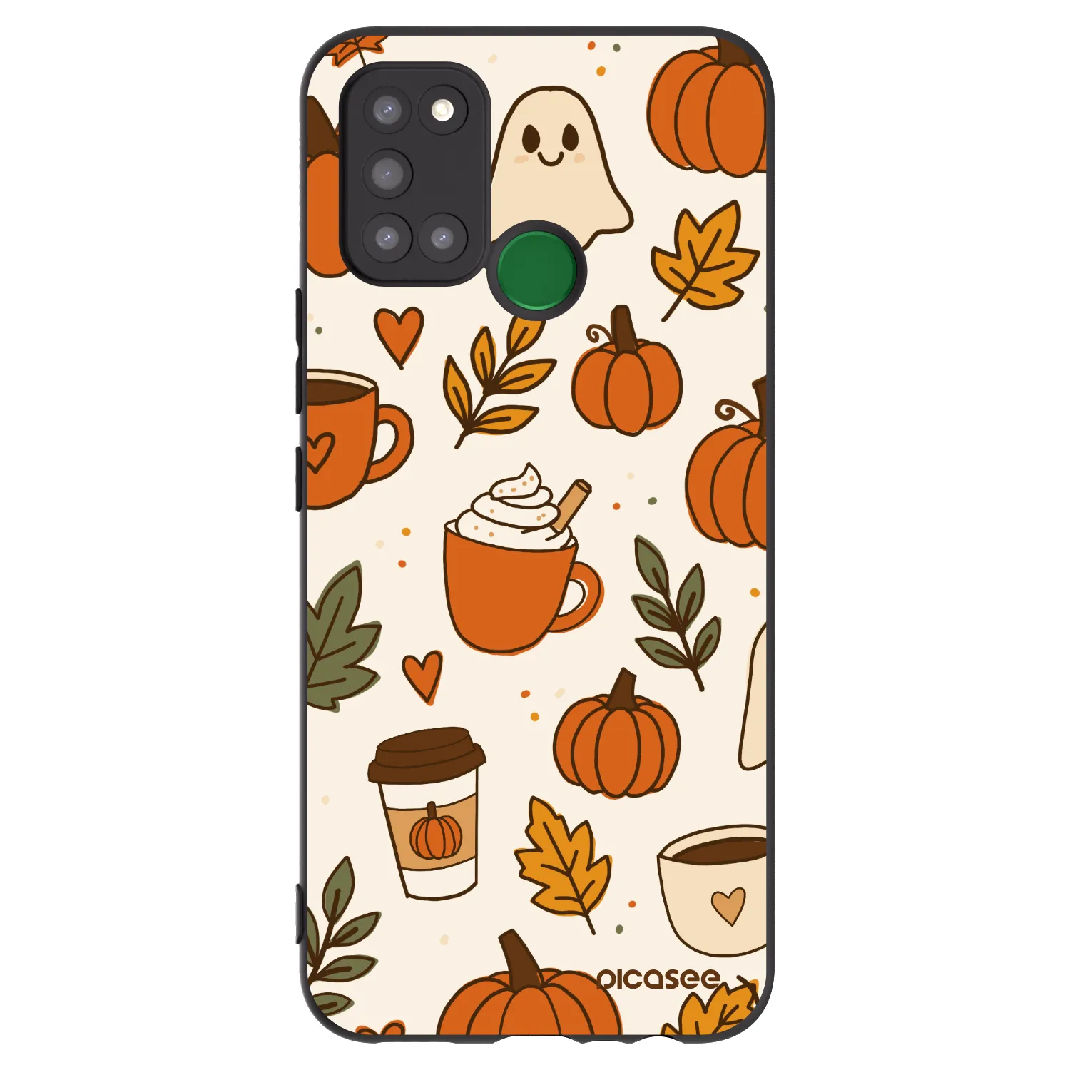 Picasee silikonowe czarne etui na Realme 7i - Fall vibes