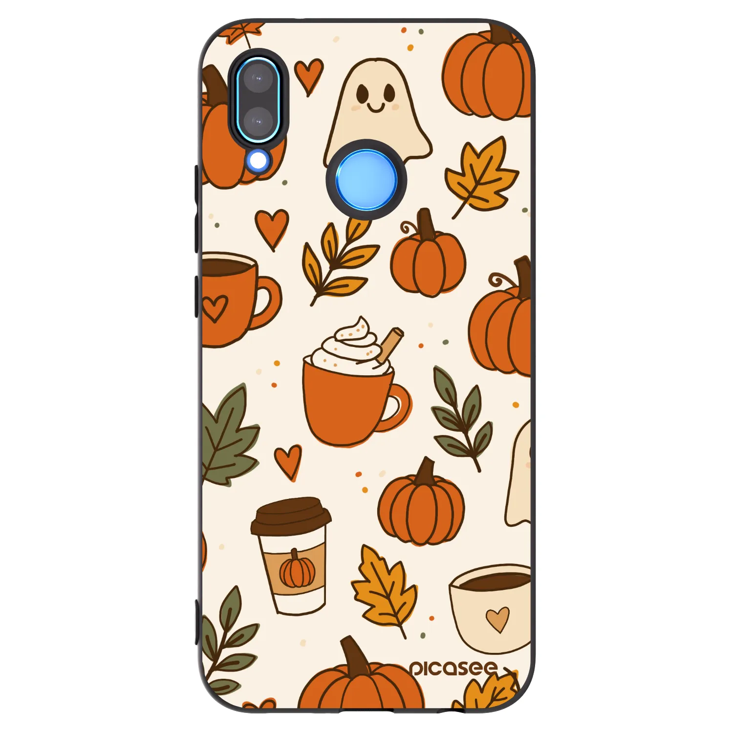 Picasee silikonowe czarne etui na Huawei P20 Lite - Fall vibes