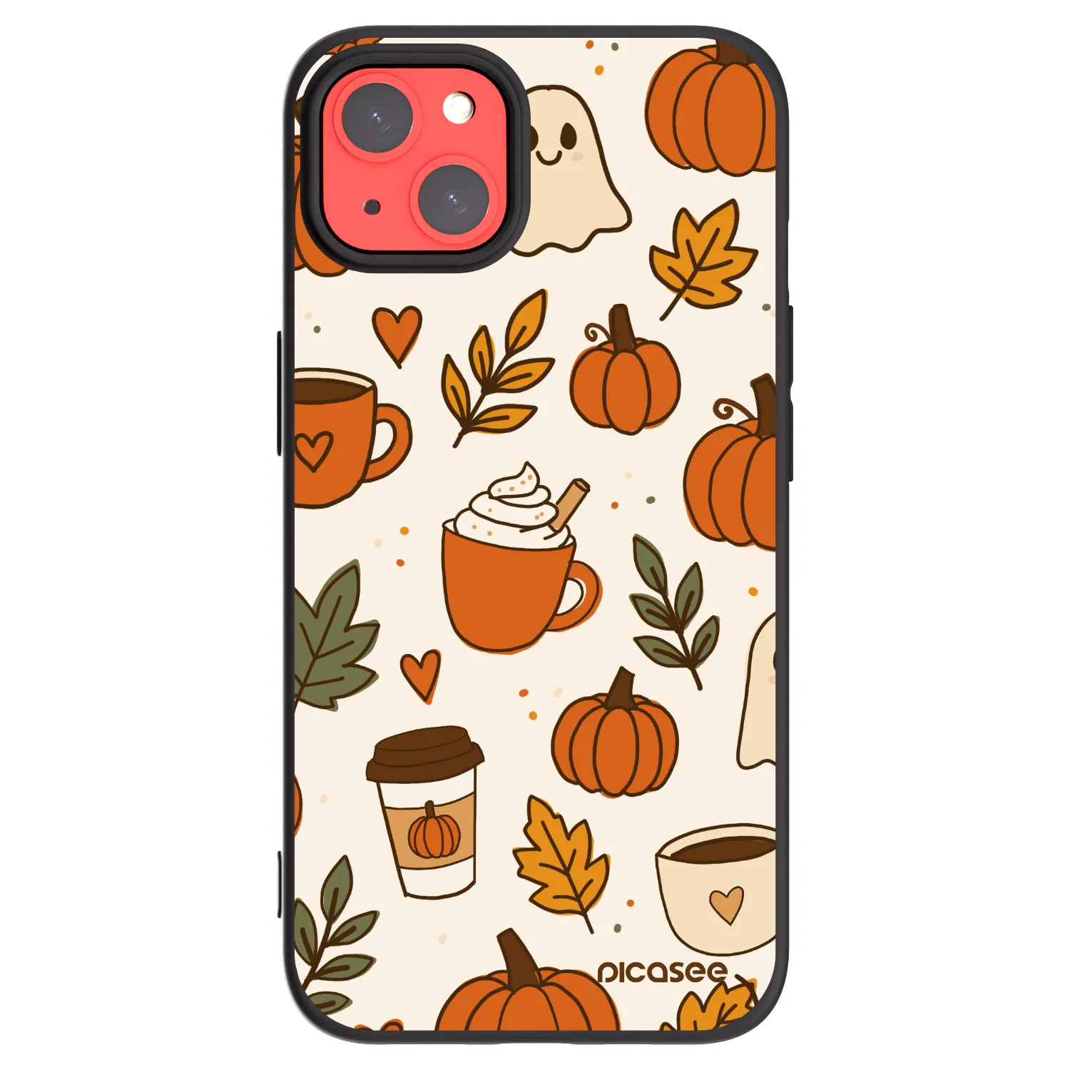 Picasee silikonowe czarne etui na Apple iPhone 13 - Fall vibes