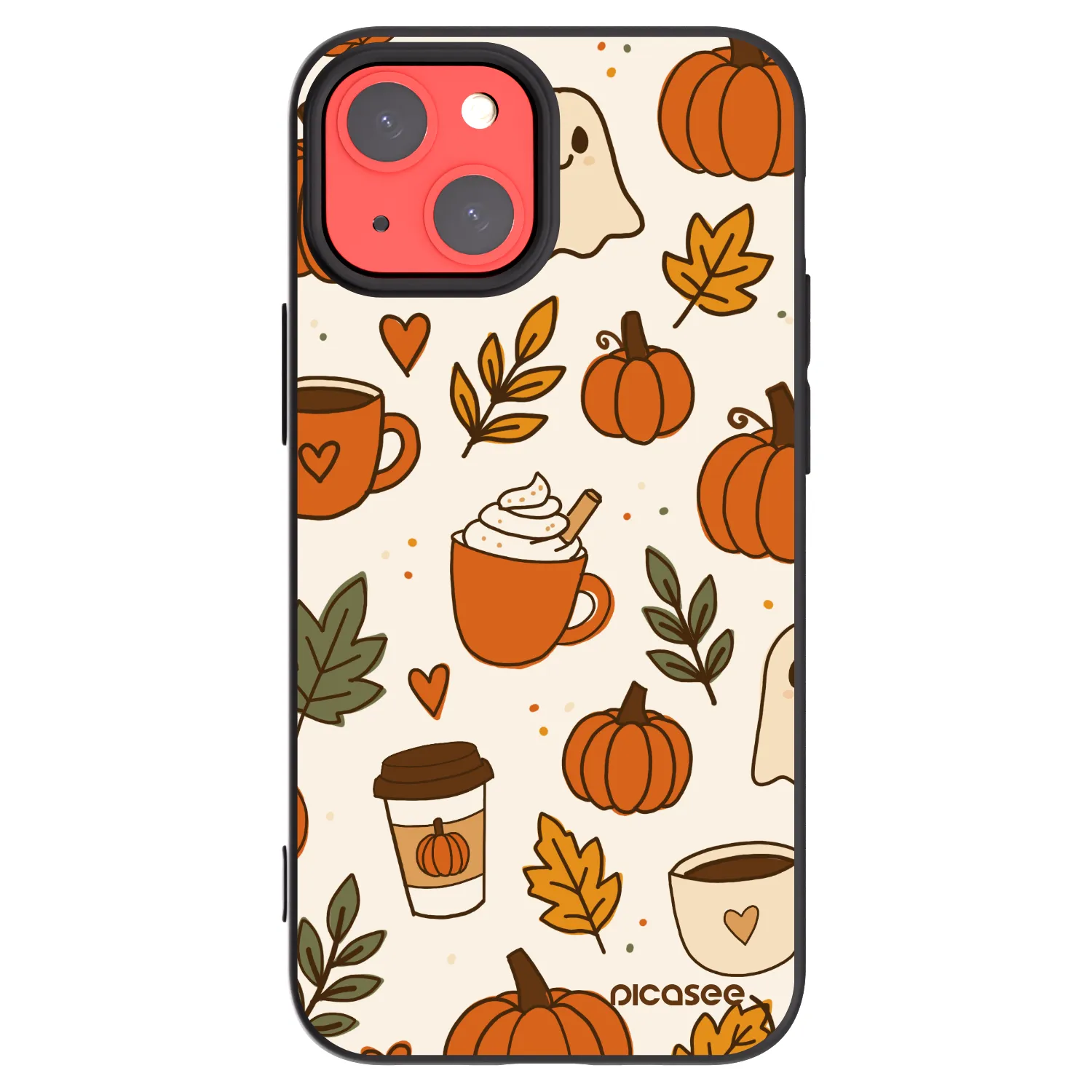 Picasee silikonowe czarne etui na Apple iPhone 13 mini - Fall vibes