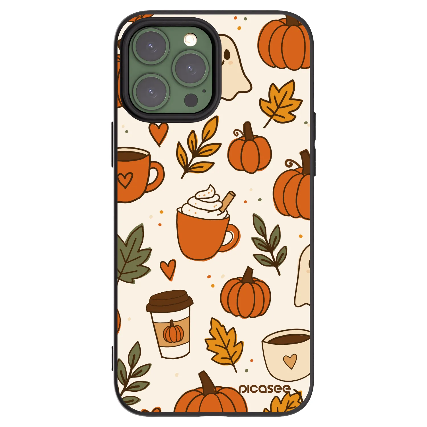 Picasee silikonowe czarne etui na Apple iPhone 13 Pro Max - Fall vibes