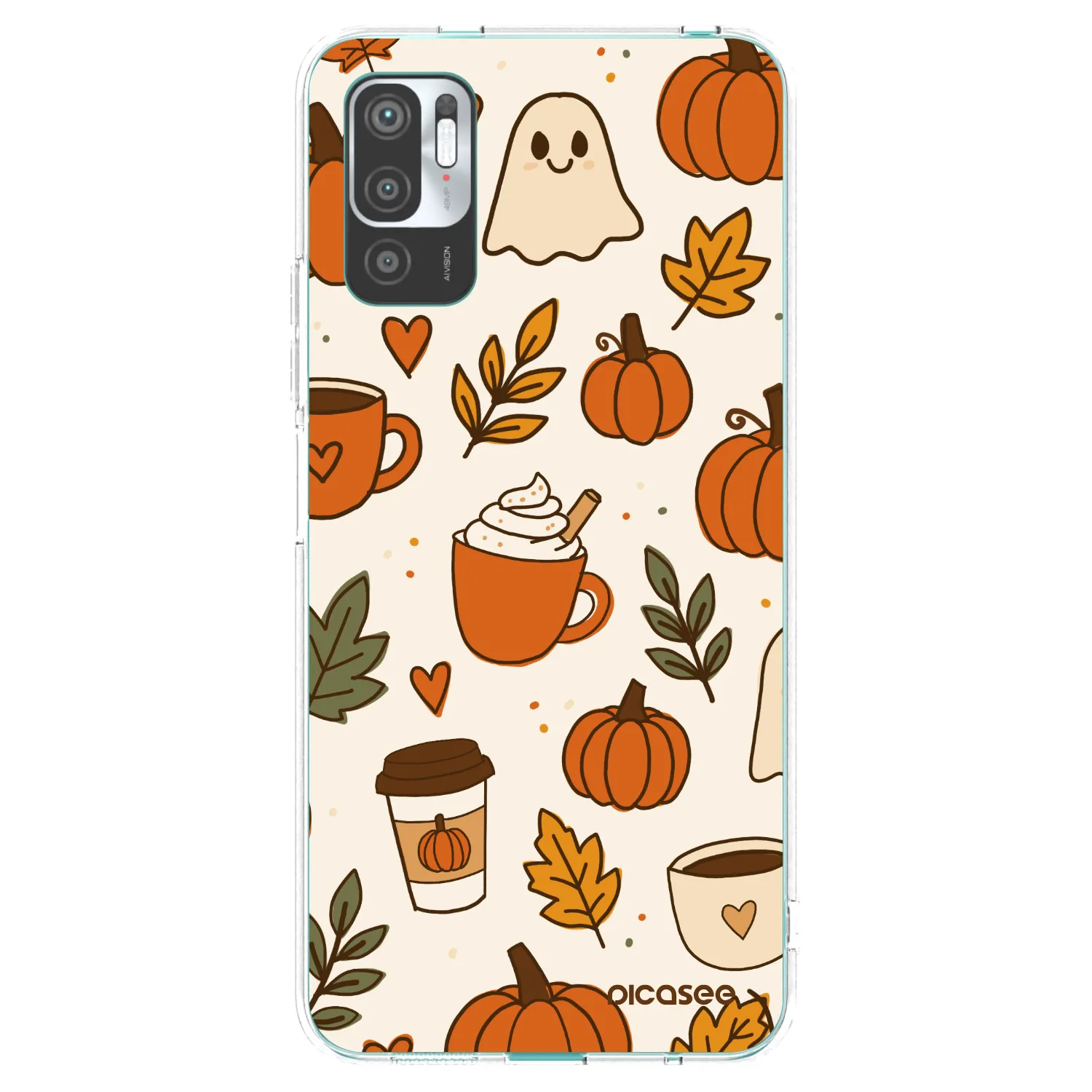 Picasee silikonowe przeźroczyste etui na Xiaomi Redmi Note 10 5G - Fall vibes