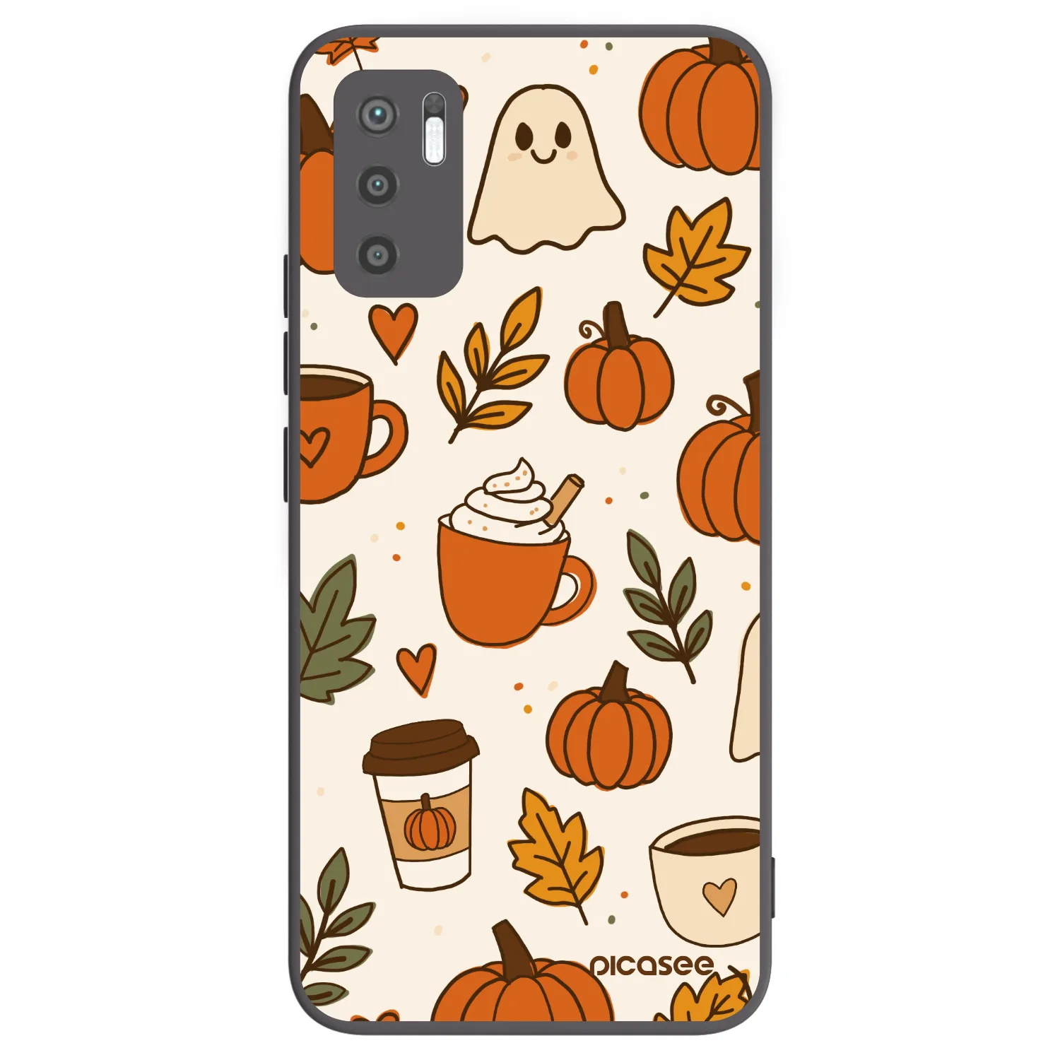 Picasee silikonowe czarne etui na Xiaomi Redmi Note 10 5G - Fall vibes