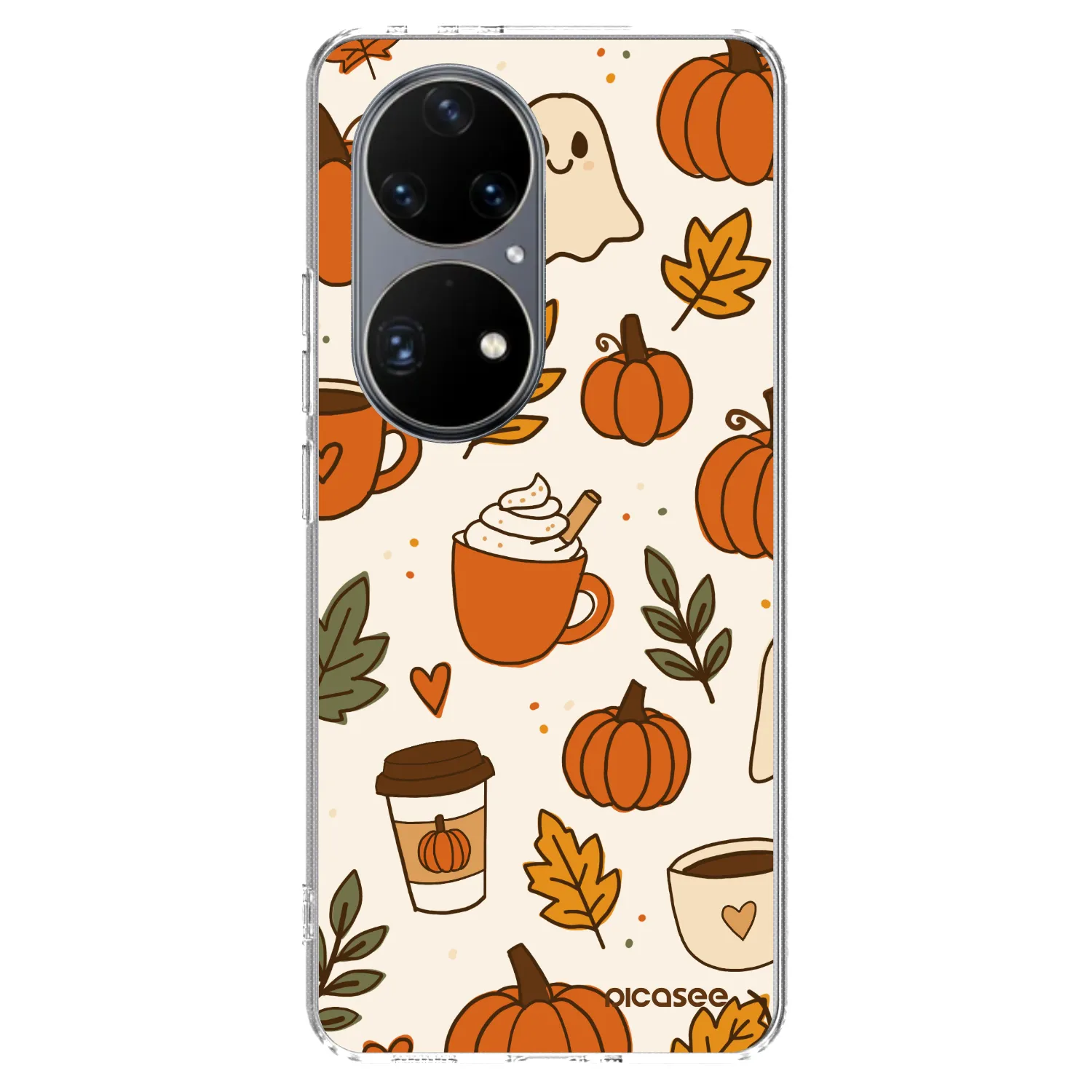 Picasee silikonowe przeźroczyste etui na Huawei P50 - Fall vibes