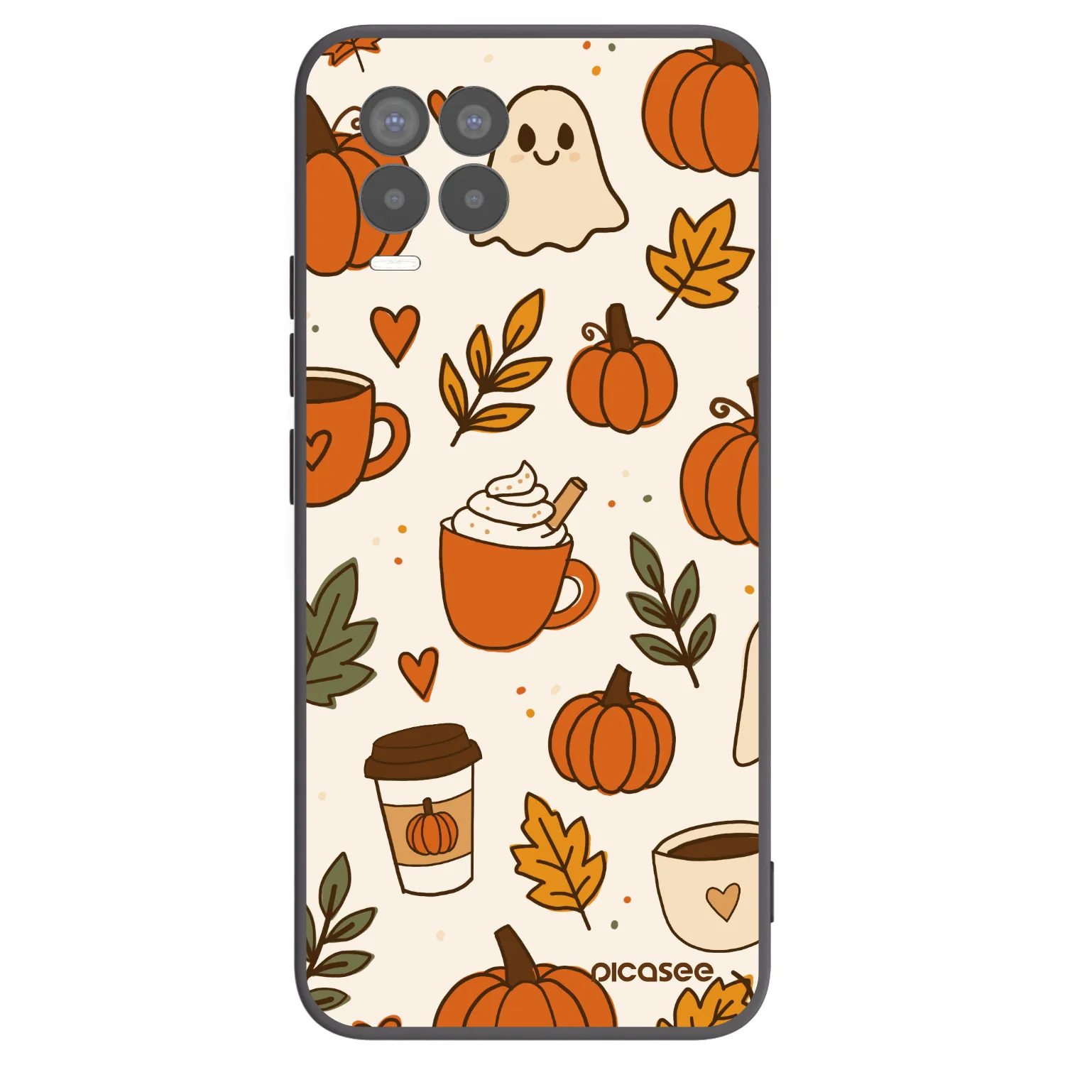 Picasee silikonowe czarne etui na Realme 8 4G - Fall vibes