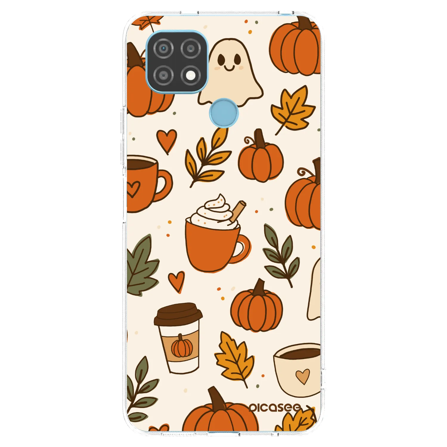 Picasee silikonowe przeźroczyste etui na Realme C21 - Fall vibes