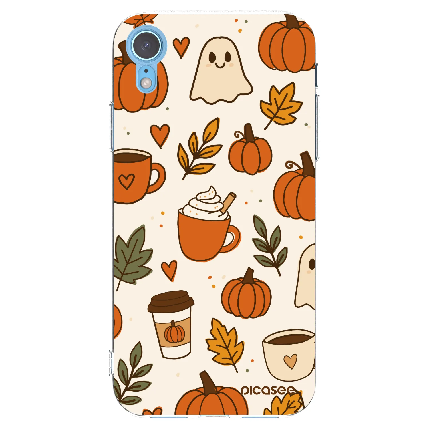 Picasee silikonowe przeźroczyste etui na Apple iPhone XR - Fall vibes