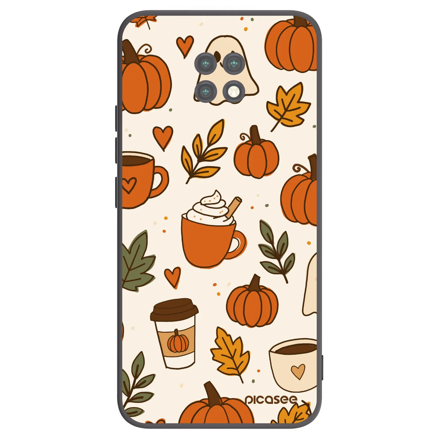 Picasee silikonowe czarne etui na Xiaomi Redmi Note 9T - Fall vibes