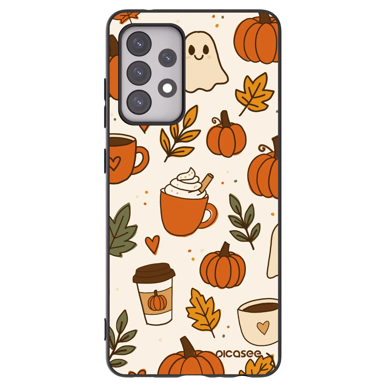 Picasee silikonowe czarne etui na Samsung Galaxy A52s 5G A528B - Fall vibes