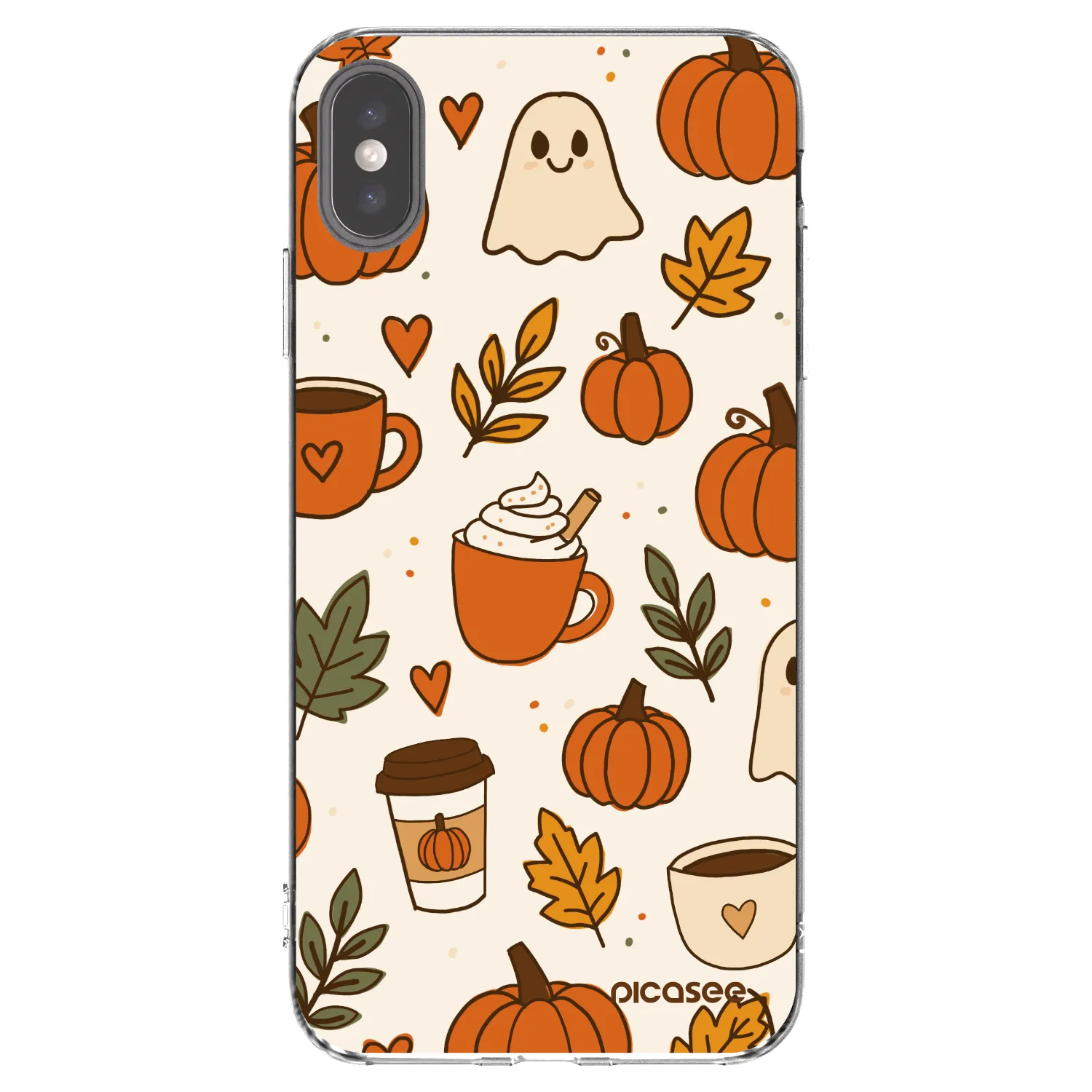 Picasee silikonowe przeźroczyste etui na Apple iPhone XS Max - Fall vibes