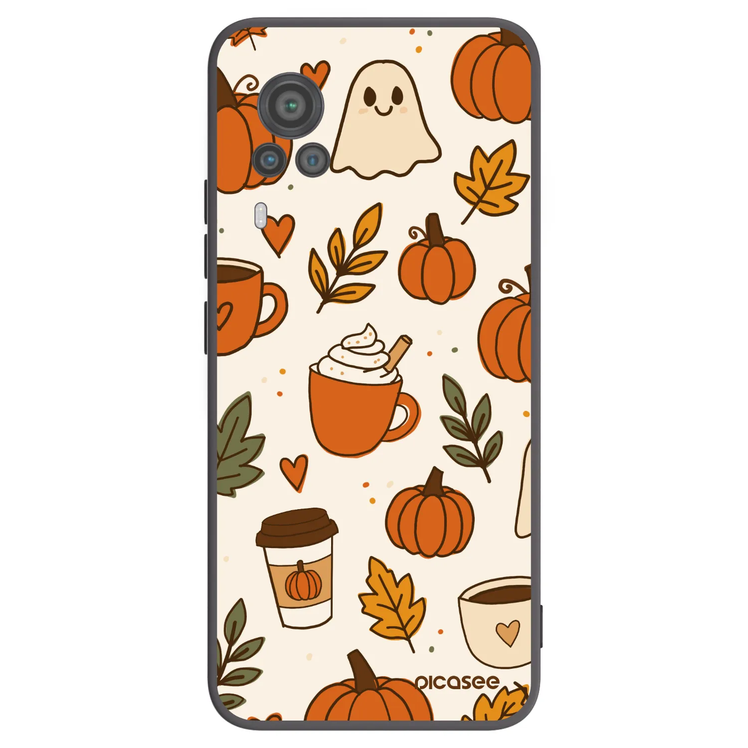 Picasee silikonowe czarne etui na Vivo X60 Pro 5G - Fall vibes