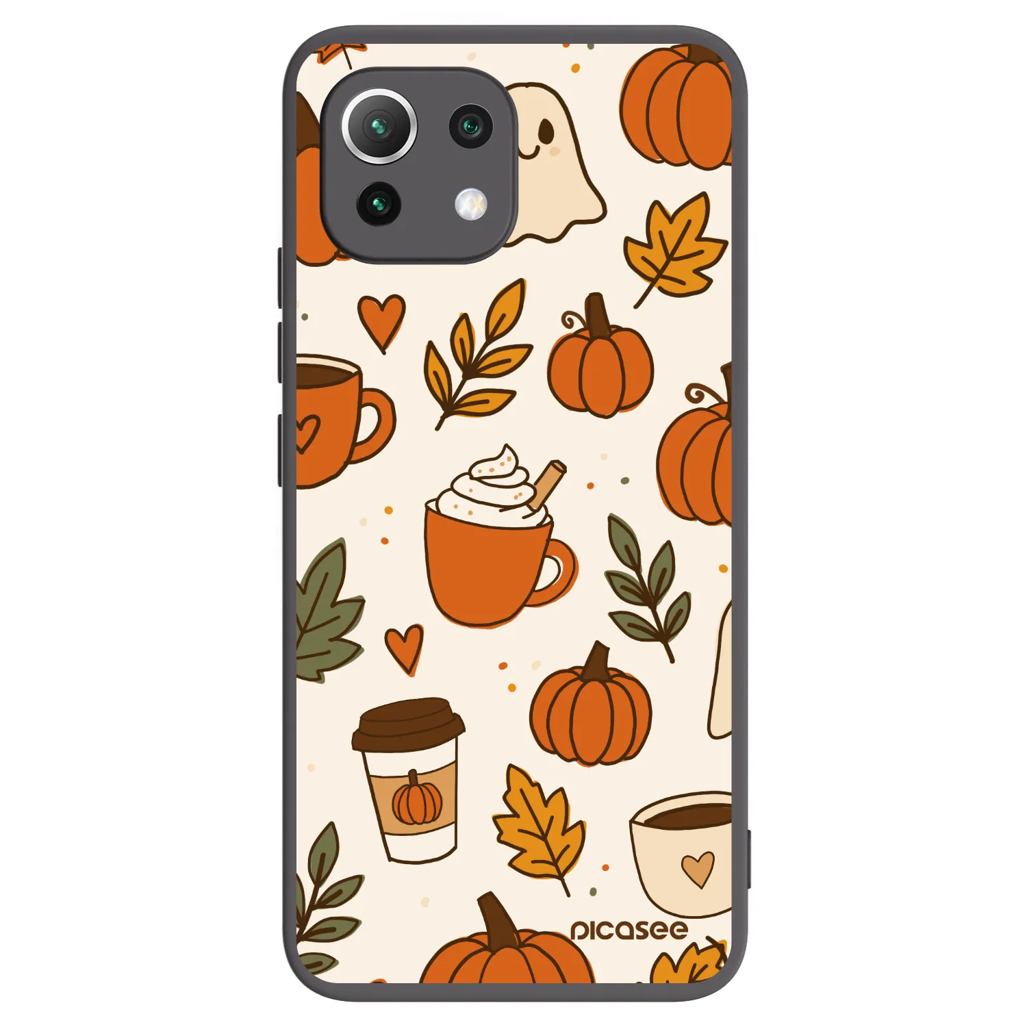 Picasee silikonowe czarne etui na Xiaomi 11 Lite 5G NE - Fall vibes
