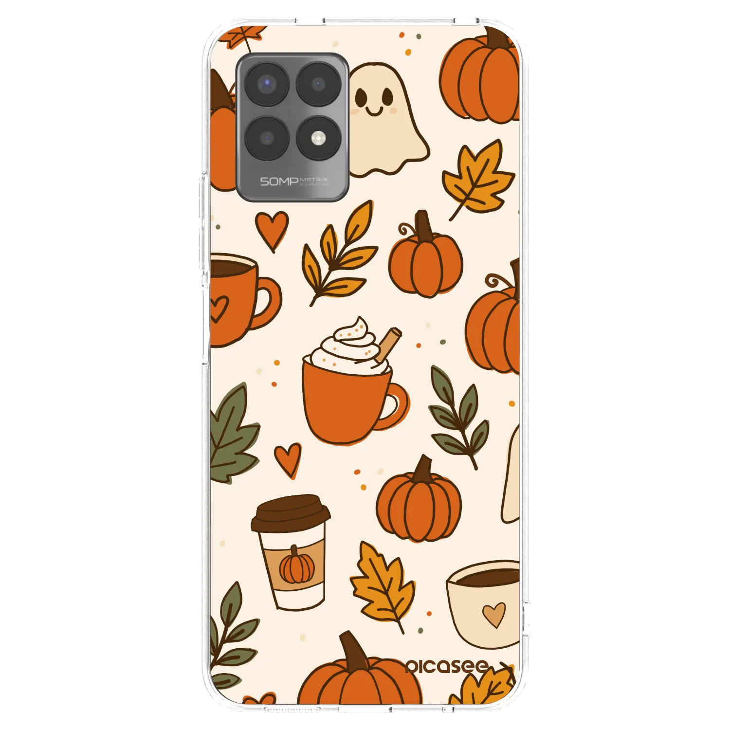 Picasee silikonowe przeźroczyste etui na Realme 8i - Fall vibes