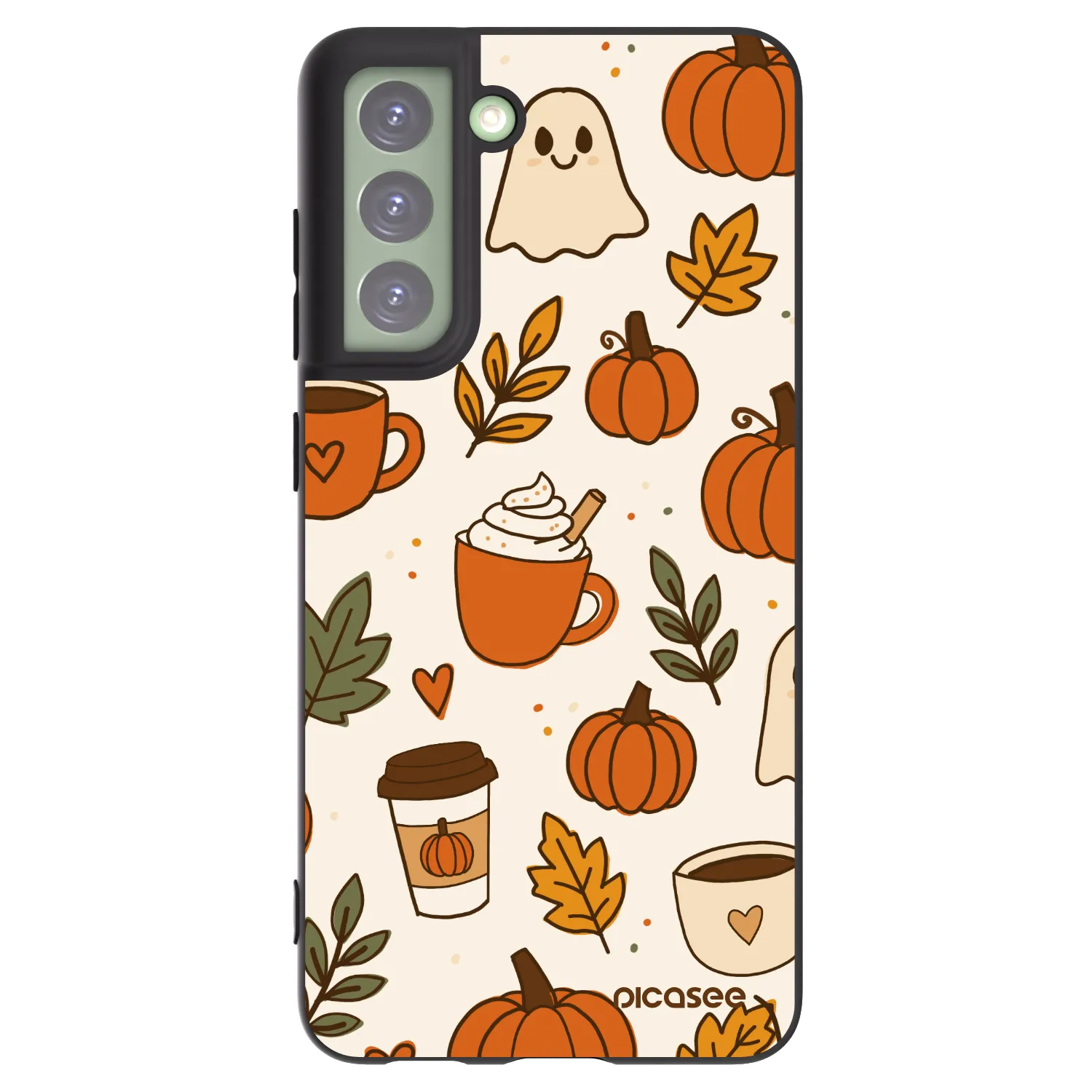 Picasee silikonowe czarne etui na Samsung Galaxy S21 FE 5G - Fall vibes