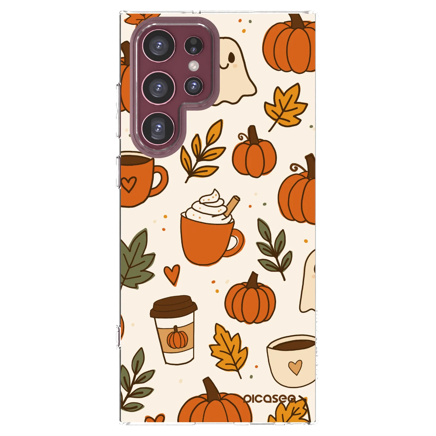 Picasee silikonowe przeźroczyste etui na Samsung Galaxy S22 Ultra 5G - Fall vibes