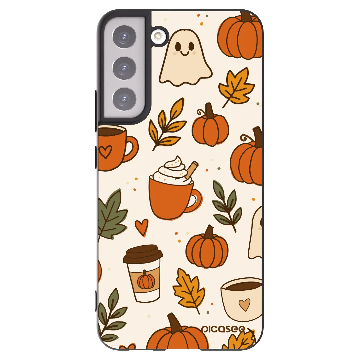 Picasee silikonowe czarne etui na Samsung Galaxy S22+ 5G - Fall vibes