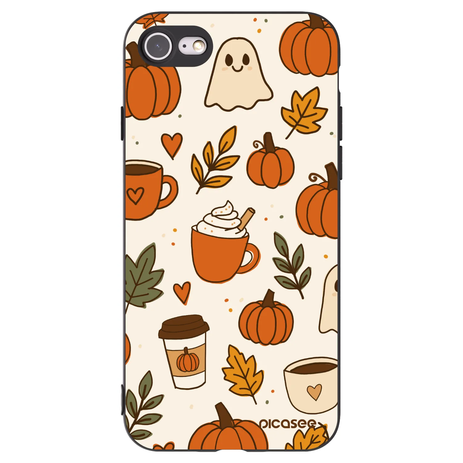Picasee silikonowe czarne etui na Apple iPhone SE 2022 - Fall vibes