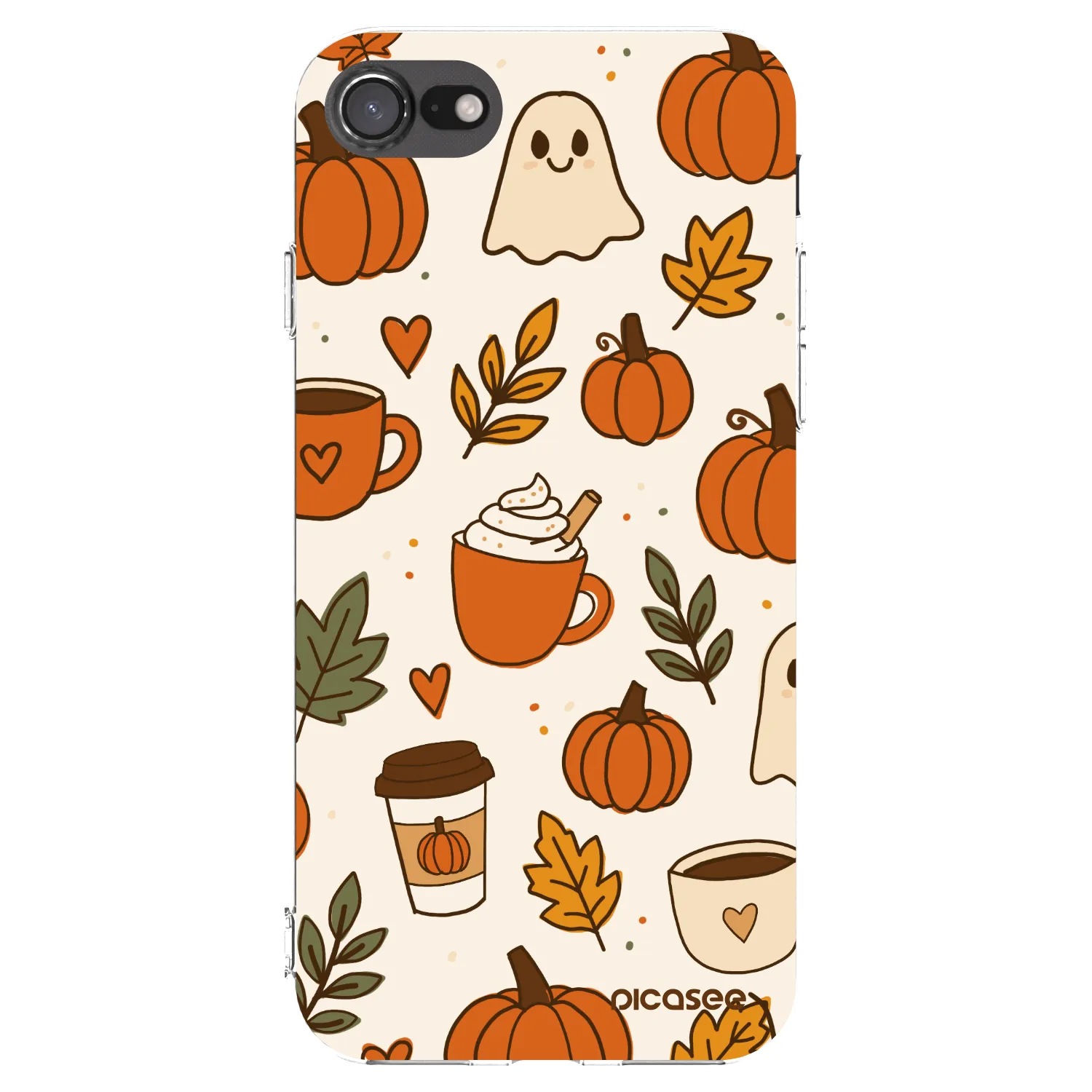 Picasee silikonowe przeźroczyste etui na Apple iPhone SE 2022 - Fall vibes